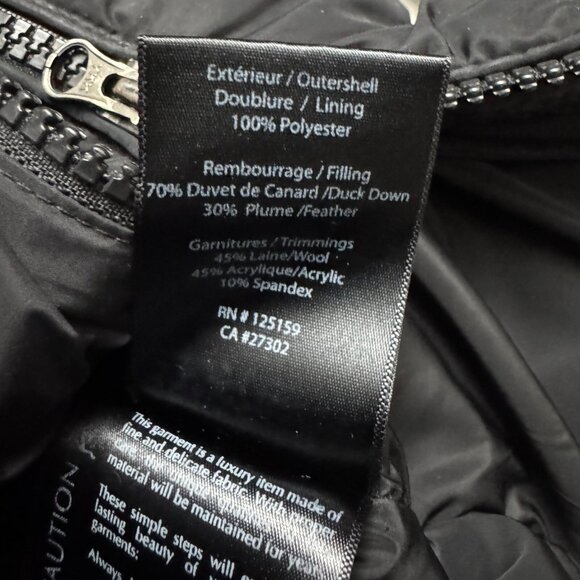 MACKAGE Luxury DOWN FILL Black Winter Puffer Parka Long Coat Jacket Womens XS - Picture 11 of 12